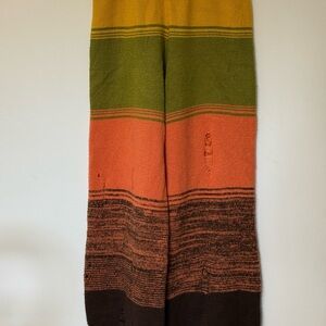 Bohemian Multicolour Knit Women’s Sweater Pants Sz.S Indie Maximalist